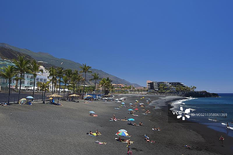 西班牙加那利群岛拉帕尔马岛纳奥斯海滩风光图片素材
