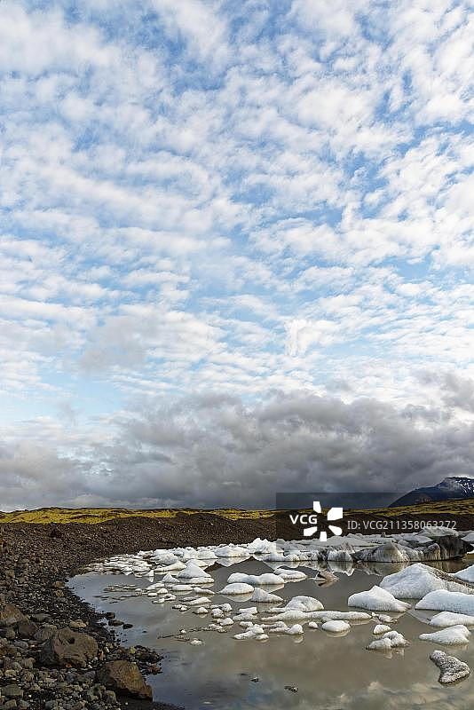 冰岛瓦特纳冰川国家公园冰川泻湖图片素材