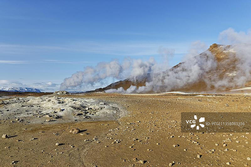 Hverir地热区：冰岛北部米湖附近的Namafjall图片素材