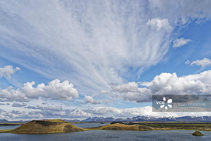 冰岛北部米湖雷克雅赫利兹的云彩图片素材