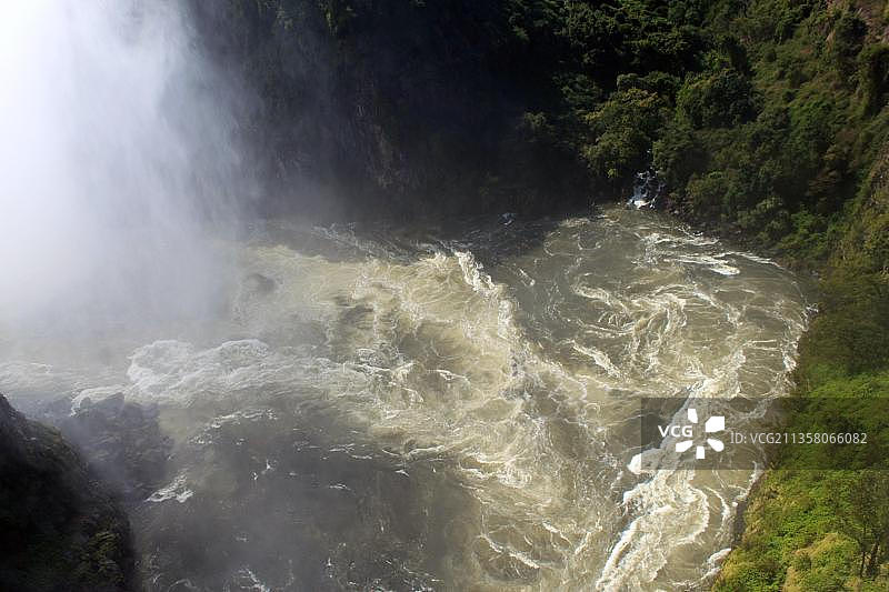 烹饪锅、维多利亚瀑布、赞比西河、赞比亚、非洲图片素材