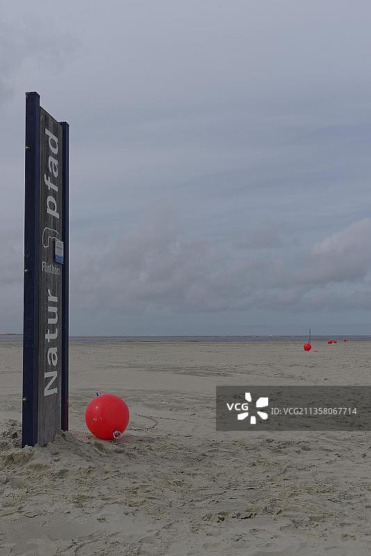 下萨克森瓦登海国家公园朗格奥格岛自然小径（德国，欧洲）图片素材