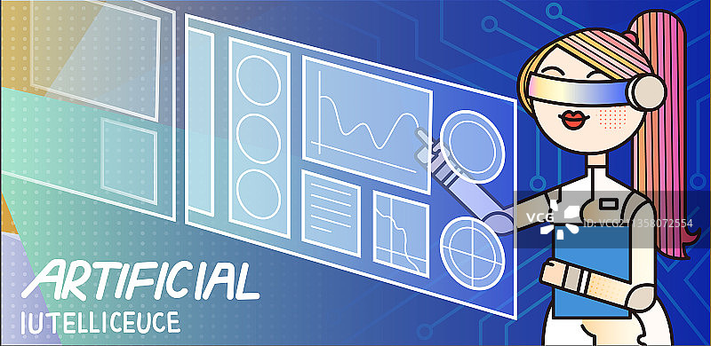 ai女孩的未来科技图片素材