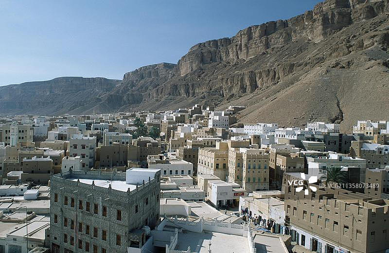 也门赛允、哈德拉毛谷地景色图片素材