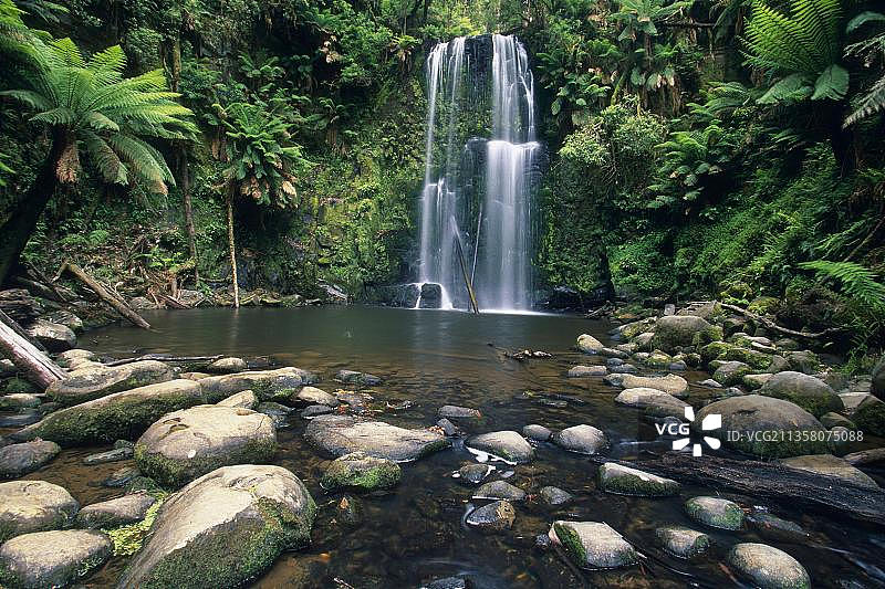 博尚瀑布，奥特威国家公园（维多利亚州），澳大利亚，大洋洲图片素材