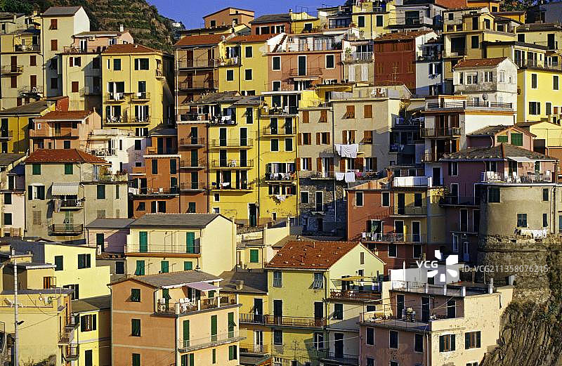意大利利古里亚五渔村马纳罗拉图片素材