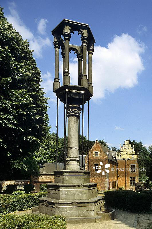 耻辱柱，布赖勒沙托，布拉班特，瓦隆尼亚，比利时，欧洲图片素材