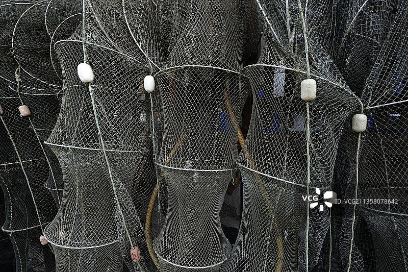 瑞典博胡斯伦群岛的捕鱼陷阱图片素材