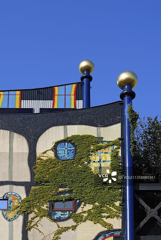 施比特劳垃圾焚烧厂，建筑师百水先生，维也纳图片素材