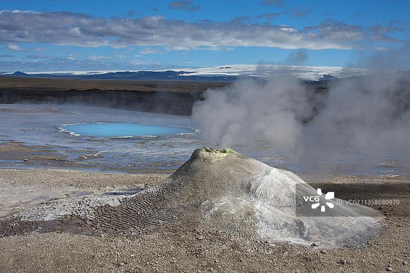 欧洲冰岛Kjoelur高地35号小道Hveravellir地热区图片素材