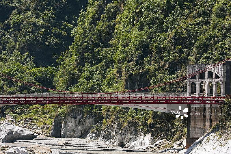 桥，太鲁阁，太鲁阁公园，花莲附近，太鲁阁公园，台湾，亚洲图片素材