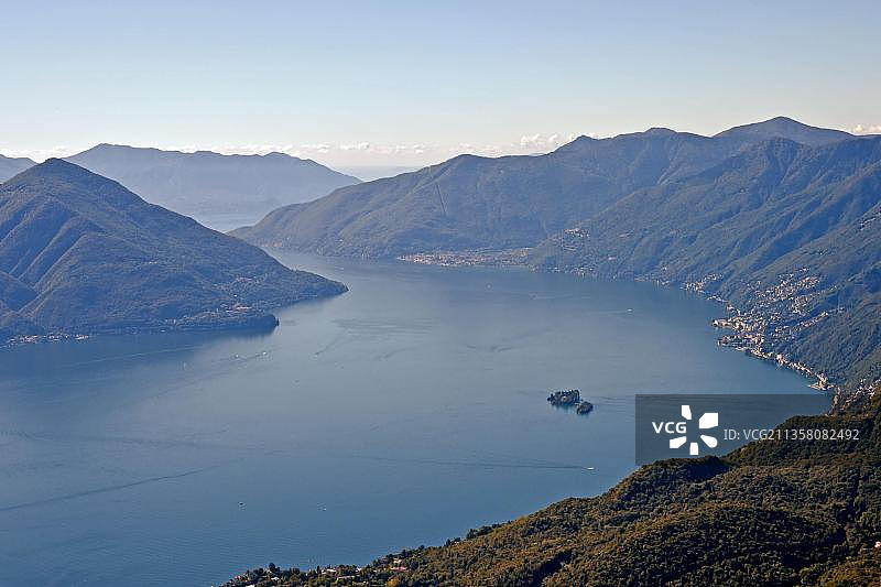 瑞士布里萨戈群岛马焦雷湖风光图片素材