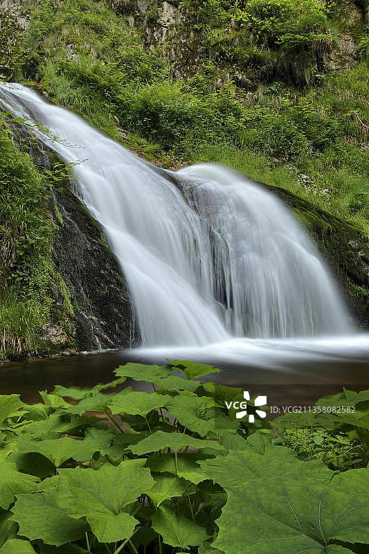 德国黑森林利尔巴赫万圣节瀑布图片素材