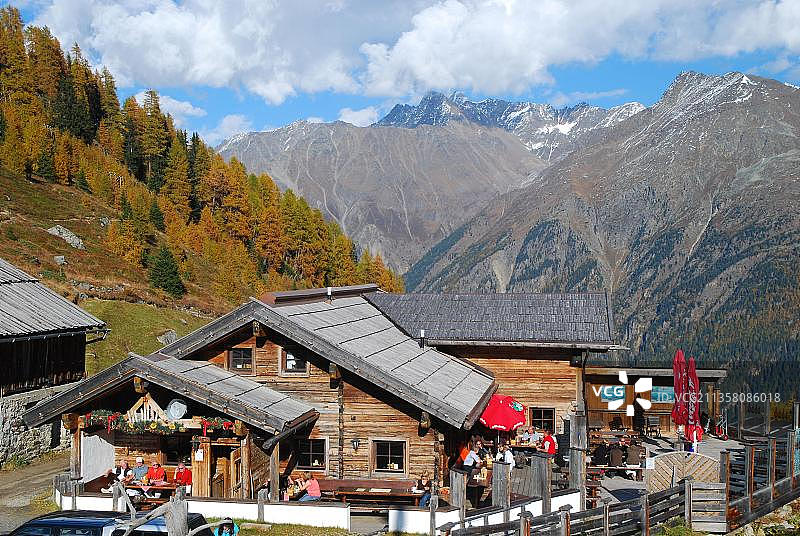 奥地利雷滕巴赫冰川高山旅馆图片素材