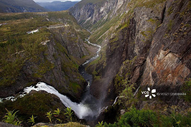 挪威艾德峡湾的沃灵瀑布图片素材