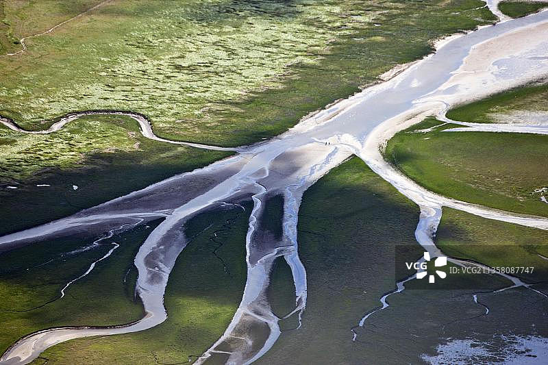 德国圣彼得-奥尔丁盐沼湿地景观图片素材