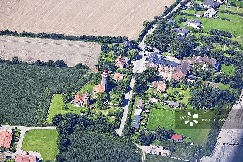 达姆索韦德灯塔，石勒苏益格-荷尔斯泰因州，德国，欧洲图片素材