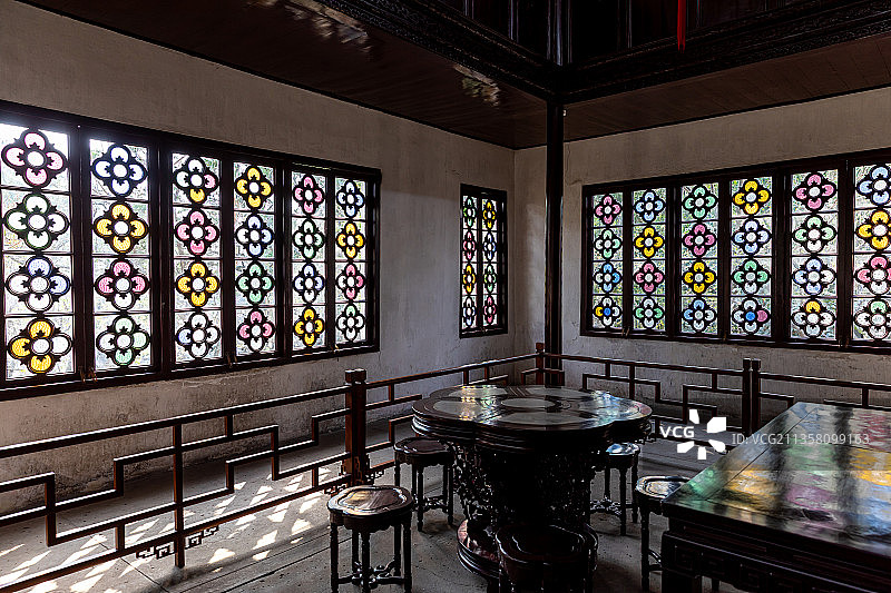 江苏苏州园林狮子林图片素材