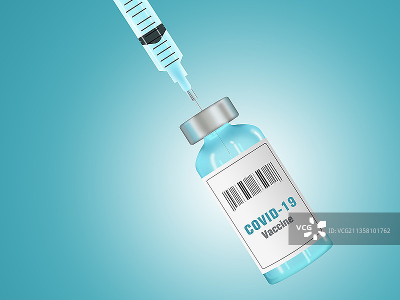 疫苗注射液与注射器图片素材