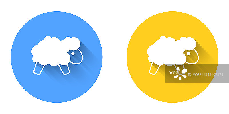 白色绵羊图标图片素材