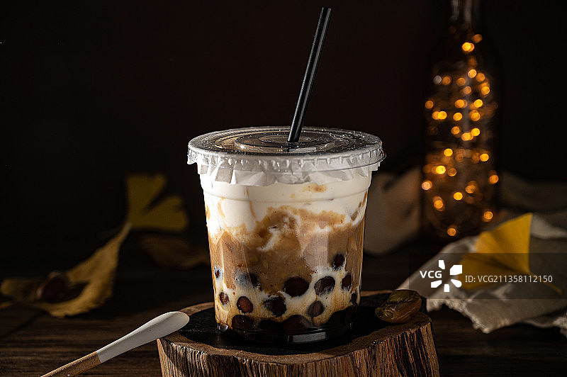 黑珍珠奶茶热饮图片素材