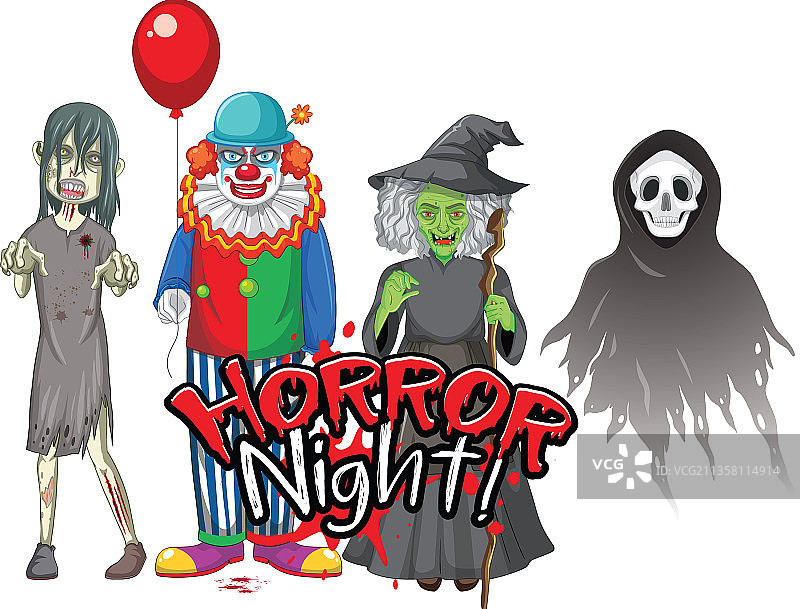 万圣节幽灵恐怖之夜文本设计图片素材