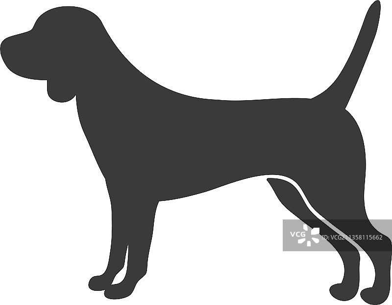 巴吉度猎犬剪影图片素材