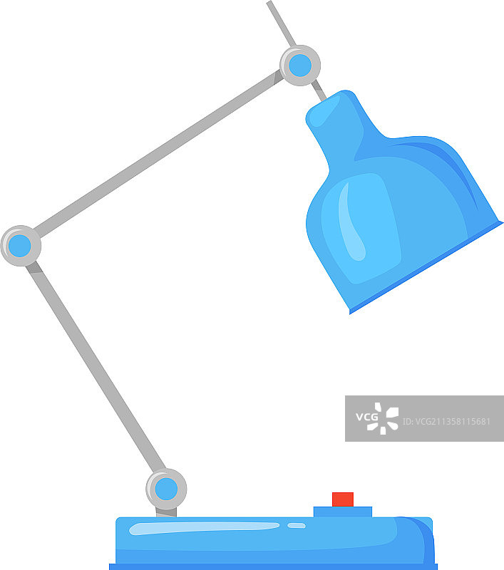 书桌上的蓝色卡通台灯图片素材
