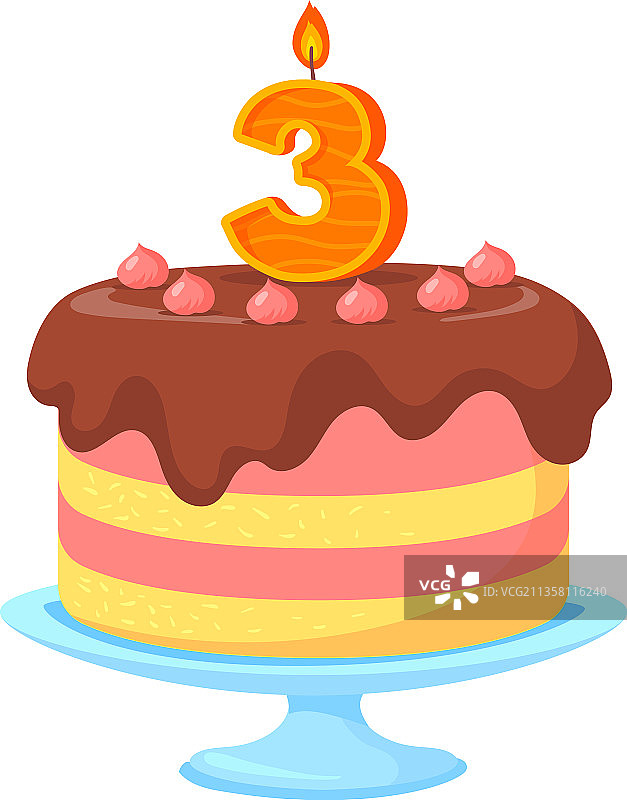 带蜡烛的美味蛋糕图片素材