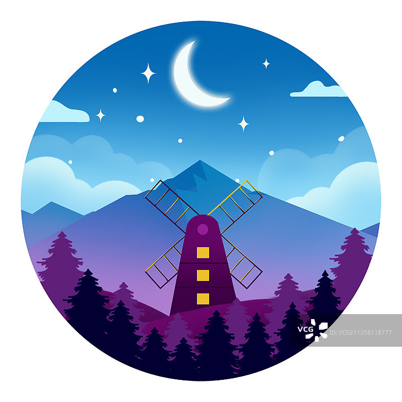 微光插画-建筑图片素材