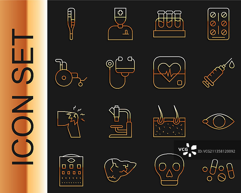 药丸或药片与失明组合图片素材