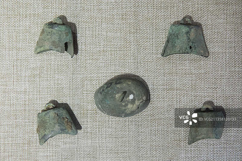 北京通州博物馆铜銮铃战国1983年牛堡屯南火垡村西出土图片素材