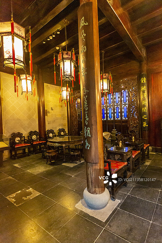 浙江省杭州市胡雪岩故居：百狮楼图片素材