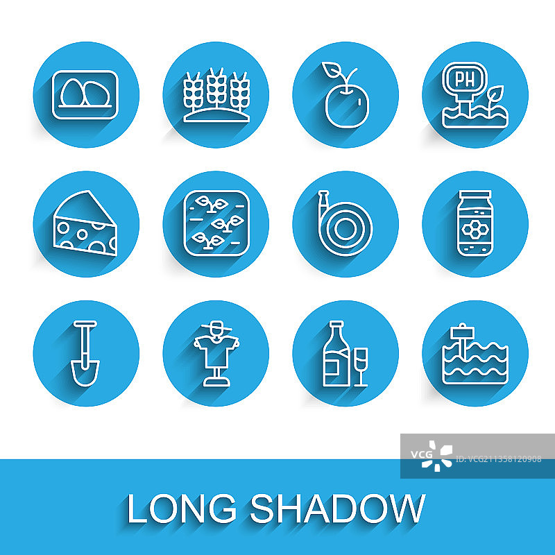 铲子、稻草人、鸡、鸡蛋、葡萄酒图片素材