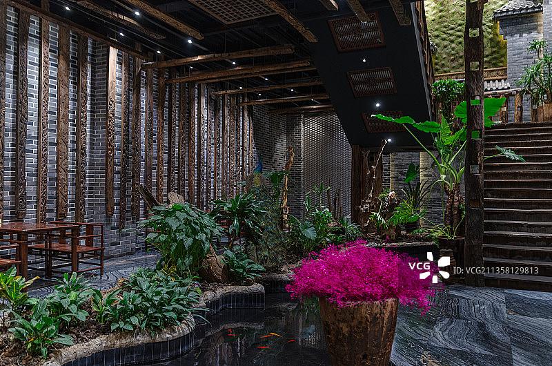 中国传统中式室内装修风格图片素材