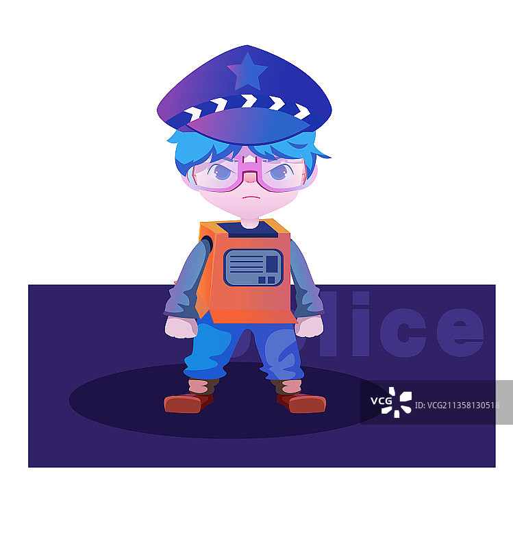 角色设计-超级无敌小警官图片素材