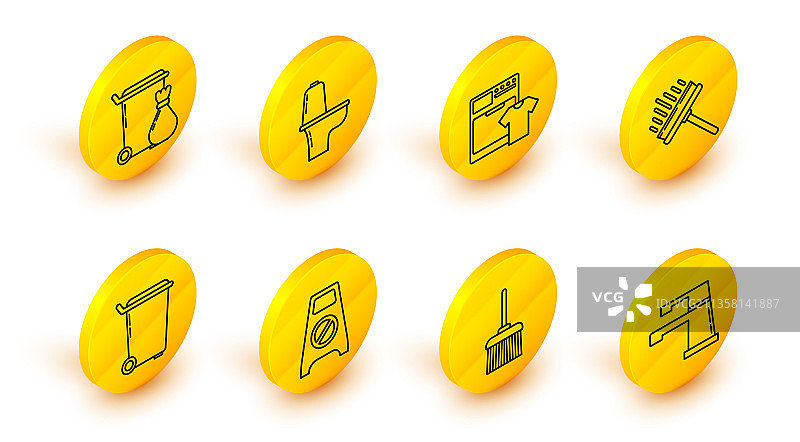 水龙头把手扫帚湿地板图片素材