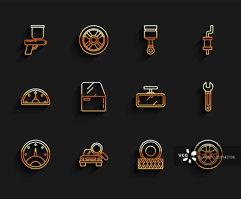 车速表、汽车搜索喷漆枪图片素材