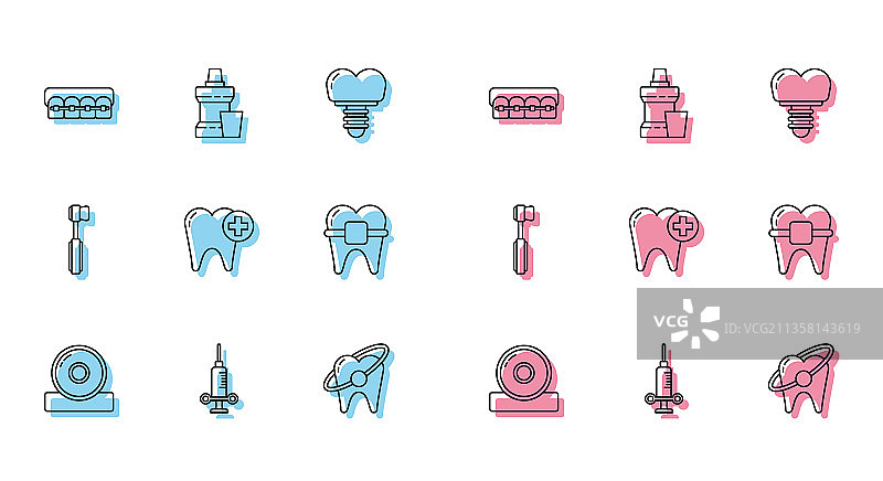 耳鼻喉科头部反射镜牙科线条图片素材