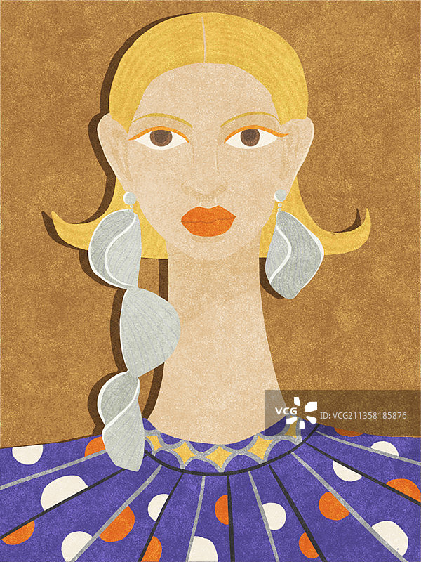 复古头像插图图片素材