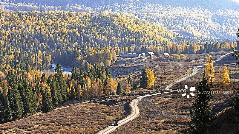 禾木秋日的美图片素材