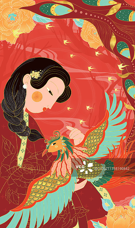 国风五行之美图片素材