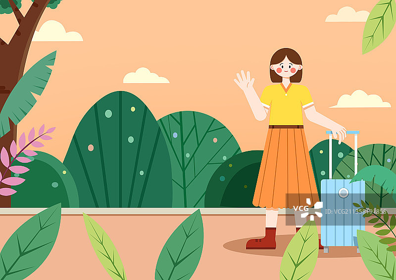 一起去旅行横版图片素材