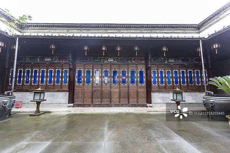 浙江省杭州市胡雪岩故居一角图片素材