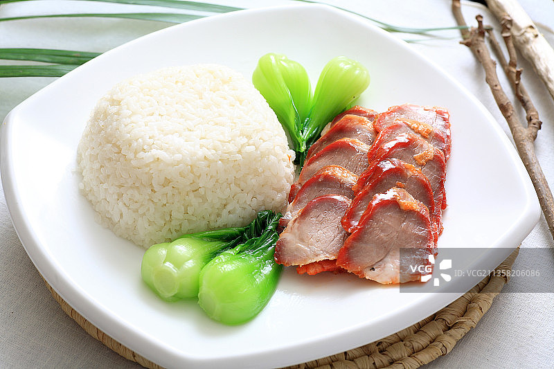 蜜汁叉烧饭图片素材