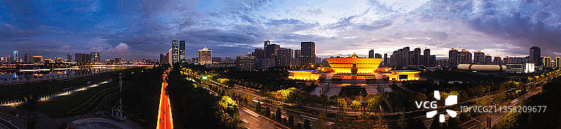 太原 万柏林区 迎泽大街 迎泽大桥 和平南路 博物院 汾河图片素材