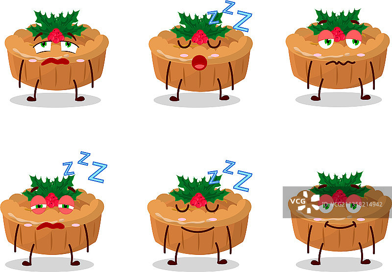 圣诞节主题的卡通馅饼人物图片素材