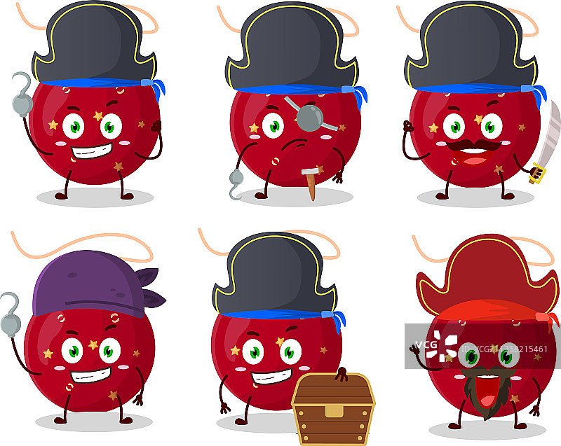 卡通圣诞节红色灯饰角色图片素材