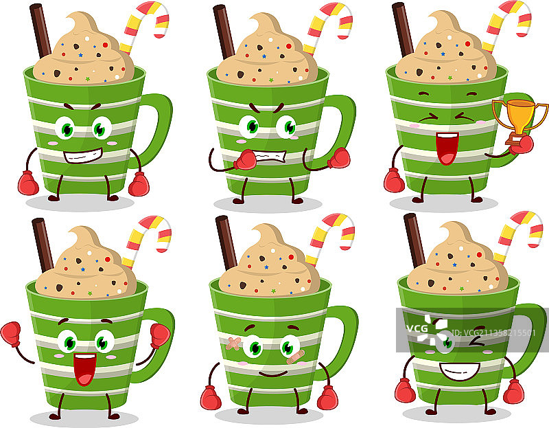 运动型巧克力法式甜点拳击运动员卡通图片素材