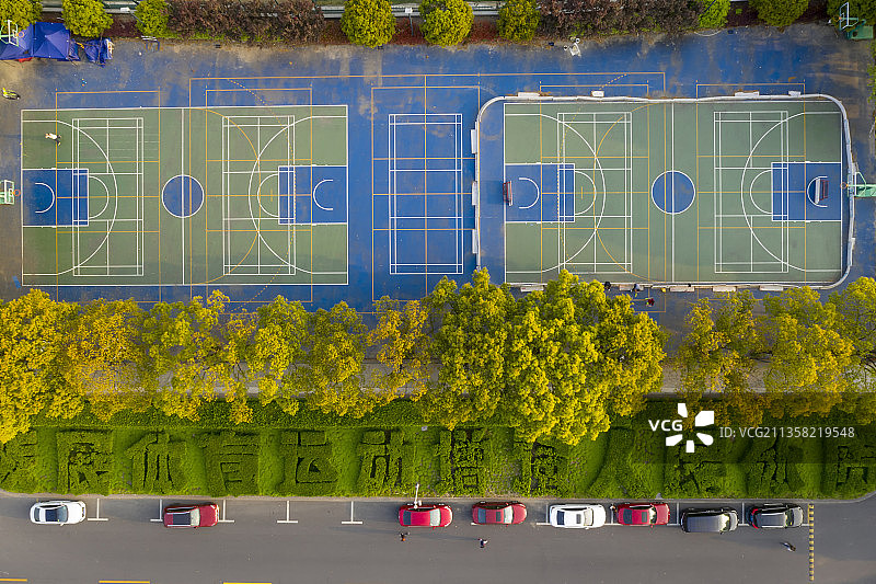 上海体育学院网球场图片素材